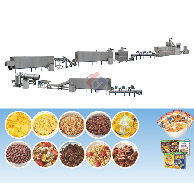 Small Scale Corn Steam Flakes Extruder Making Machine Production Plant Price