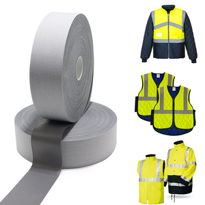 Bán buôn vật liệu phản chiếu 140cm 100cm chiều rộng cao VIS trắng bạc không thấm nước phản chiếu vải cuộn đóng gói cho hàng may mặc - Product Image 6