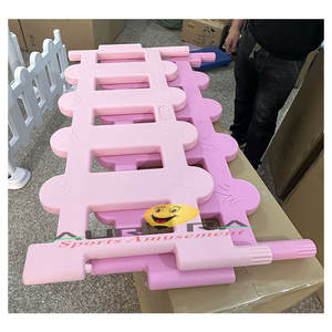 Grado commerciale all'aperto i bambini giocano la fossa della palla della schiuma con la recinzione di plastica bianca per il gioco morbido casa giochi centri - Product Image 4