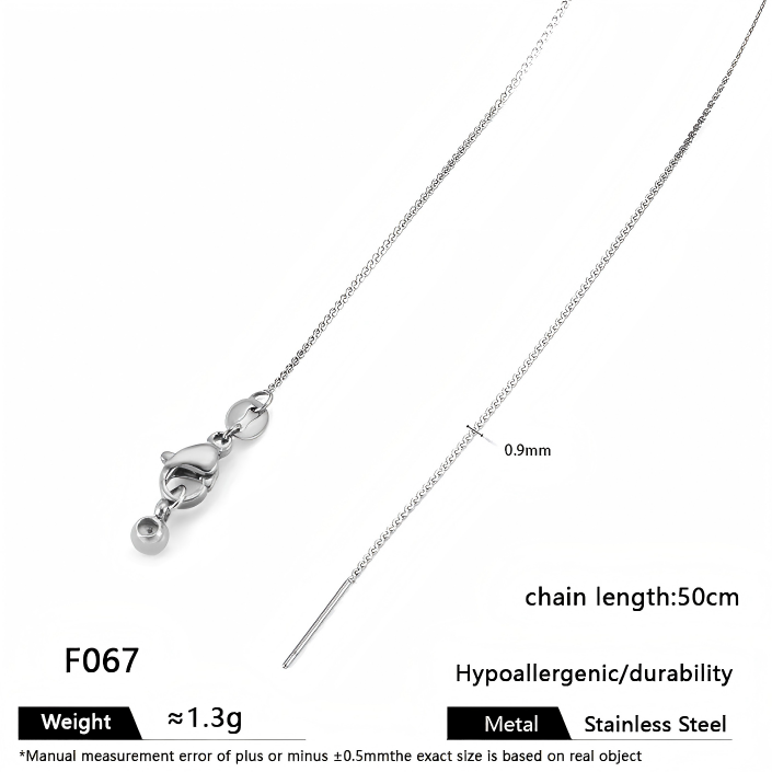 Steel-colored sunflower chain-09 mm wide-50 cm necklace