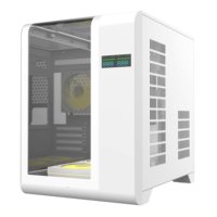 AntarcChill New Full View Mini-ITX Gaming Computer Case Three Side Panels Tempered Glass With Temperature Display PC Case