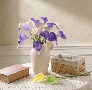Fleurs artificielles miniatures en PU de haute qualité, effet toucher réel, calla lily, vente en gros pour mariage, Pâques et décoration intérieure - Product Image 4