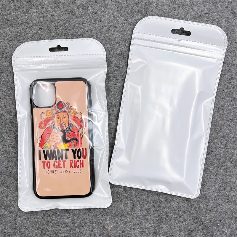 Stock Wholesale Recycle Resealable Glossy Ziplock Plastic Packaging Bags With Logo For Phone Case Mylar Packaging Bags LOGO