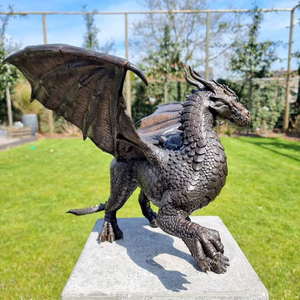 Sculpture d'animal <span class=keywords><strong>mythe</strong></span> occidental personnalisée en usine grande statue <span class=keywords><strong>de</strong></span> dragon en bronze d'extérieur à vendre - Product Image 4
