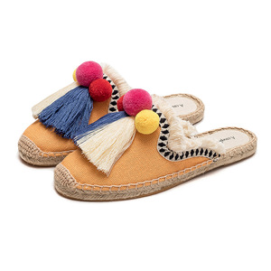 Populaire Chanvre Corde Semelle Femmes Espadrilles Plates Pantoufles Approvisionnement D'usine Personnaliser Chaussures - Product Image 6