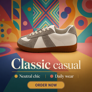 OEM Custom Women Low Top German <strong>Trainer</strong> Shoes Manufacturer Supply White Cow Leather Rubber Sole Retro Sneakers Bulk Order - Product Image 4
