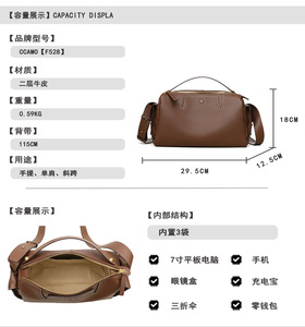 New High Quality Women Messenger Bags for Women Genuine Leather Handbags Crossbody Bags Ladies Shoulder Bags <b>Tote</b> Top-handle - Product Image 2