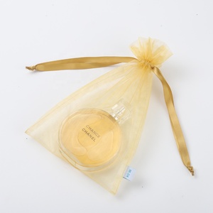 Sac cadeau de mariage en organza imprimé avec logo personnalisé, sacs en organza pour la beauté, pochette à bijoux - Product Image 2