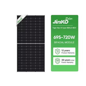 แผงโซลาร์เซลล์ Jinko 650W 680W 695W 700W 720W รุ่น Tiger Neo N Type สำหรับที่อยู่อาศัย แบบสองหน้า สำหรับติดตั้งบนหลังคา โมดูลพลังงานแสงอาทิตย์แบบโฟโตโวลตาอิก มีสินค้าในสต็อก - Product Image 1