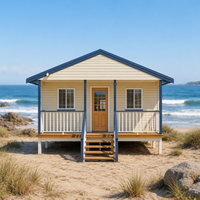 Maison préfabriquée modulaire à ossature en acier résistante aux ouragans de 20 pieds, maison conteneur extensible à 2 étages