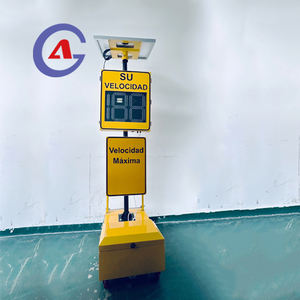 إشارة التغذية المرتدة لسرعة رادار الألومنيوم من Guangan تعمل بالطاقة الشمسية مع شاشة عرض حركة المرور LED بحجم مخصص لمشاريع الطرق الحكومية - Product Image 3