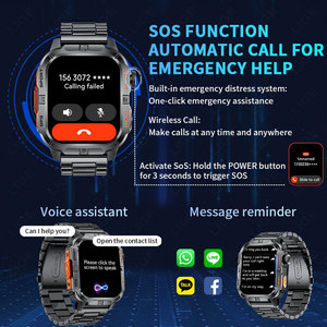 Montre connectée LIGE BWGTH3 (7 jours) avec GPS, suivi d'activité, boussole, fonction d'appel, lampe de poche, commande vocale IA, compatible Android et iOS - Product Image 2