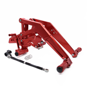 FXCNC Racing Adjustable Rearset Foot Pegs – Billet Aluminum, Fit Ninja 650R/ER-6F/ER-6N 2012-2014 (Black)