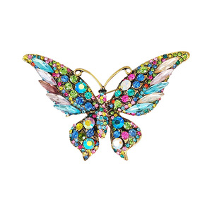 Broche de Mariposa de Alta Calidad, Broche de Diamantes de Imitación, Accesorios de Ropa para Mujer, Broche de Insecto Animal Bonito - Product Image 5