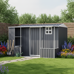 EG0909-H180 Abri de jardin préfabriqué à <span class=keywords><strong>prix</strong></span> d'usine, bâtiment de stockage extérieur en métal avec étagères - Product Image 2