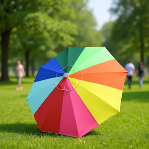 Parapluie droit manuel Db à ouverture rapide, 8 baleines, en tissu pongé imperméable, idéal pour les voyages, les fêtes, la publicité et les cadeaux. - Product Image 2