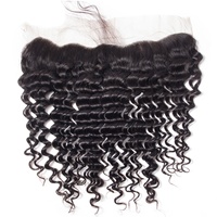 Extensions de cheveux humains Remy péruviens Deep Wave, 3 paquets 13*4, couleur naturelle noire, pour femmes, sans produits chimiques, sans nœuds