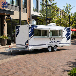Remorque alimentaire CAMPTRL avec vitrines en verre, chariot mobile pour snacks, frites, hot-dogs, hamburgers, glaces, camion de vente ambulante - Product Image 1