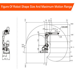 <span class=keywords><strong>Robot</strong></span> industriel à grande vitesse pour l'assemblage de peinture manipulant une charge utile de 10kg Précision de positionnement élevée pour l'industrie de la construction PLC - Product Image 2