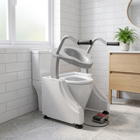 Chaise de transfert et siège de toilette relevable pour personnes handicapées et seniors, aide quotidienne à la salle de bain