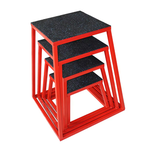 Juego de caja pliométrica de acero de calidad para Fitness, ejercicios de salto pliométrico para gimnasio en casa cubiertos con goma antideslizante - Product Image 2