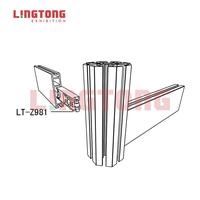 Conector de Viga para Stand de Exhibición, Plegable y Portátil, con Bloqueo de Tensión de Tres Garras y Carcasa de Zinc, para Ranuras de 4.3mm, de Aluminio