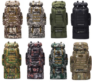 BPL44 grande capacité 100L Camouflage sac à dos tactique résistant à l'usure étanche multifonctionnel extérieur alpinisme fermeture éclair - Product Image 2
