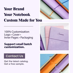 Carnet de notes A5 personnalisé en cuir PU, mignon, tendance, cadeaux originaux, fournitures scolaires, avec élastique, couverture souple, design cousu, agendas - Product Image 2