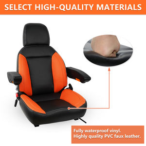 Asiento de conductor de piel sintética de PVC con certificado CE de alta calidad para camión Tractor, cinturón de reposabrazos seguro ajustable para agricultura - Product Image 2