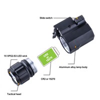 Taktische Verstellbare Klemme Mini Tragbare Outdoor-Ausrüstung Hochhelle Weiße Einstufige Leuchte Zubehör für Nachtaktivitäten USB-Ladegerät