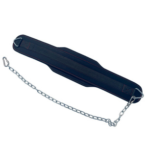 2026 Custom Logo Comfortable Gym Equipment Weighted Chain Waist Support Weightlifting Pull-up Dipping <b>Belt</b> with Chain - Product Image 6