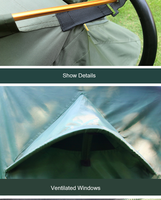 Tente de camping extérieure autoportante, hors sol, pour pêche et loisirs, double, anti-tempête, avec lit simple intégré