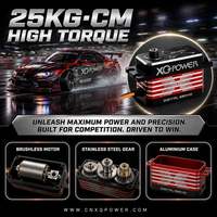 Servomoteur numérique brushless à profil bas 25KG XQ-BLS325 XQ-POWER 0.07s Servomoteur de direction rapide pour voiture RC Vente en gros OEM # Vente Flash #