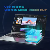 Nuevo Ordenador de pantalla táctil IPS de 15,6 pulgadas + 7 pulgadas PC Intel Celeron N100 portátil Win 11 portátil de negocios