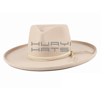 Huayihats luxe 100 laine crayon bord Fedora chapeaux pour large bord avec accessoires bandes pour fêtes pêche entreprise OEM/ODM