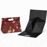 Caja de Almacenamiento Plegable Triangular con Cierre Magnético Moderna, Caja Organizadora de Papel Resistente, Caja de Regalo Portátil para Empaque y Almacenamiento Minorista