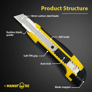 18 مللي متر 60 # شفرة الكربون الصلب سكين القاطع خلفيات المفاجئة قبالة سكين ستانلي المفاجئة قبالة سكّين متعدّد الاستخدامات - Product Image 2