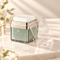Pot à crème sans air carré XINKAI, logo personnalisé, pot cosmétique en acrylique sous vide pour crème pour le visage, emballage pour soins de la peau