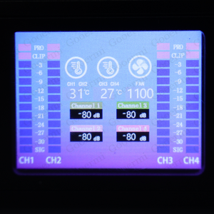 Amplificateur de puissance numérique Gooermi GK1300 Classe D 1300 Watts 4 canaux avec écran d'affichage 1U Amplificateur audio professionnel - Product Image 5