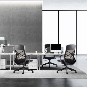 Moderno Executive <b>Office</b> Furniture Set with Chair Modern Modular Workstation Partition <b>Table</b> MDF Material for Home Use - Product Image 5