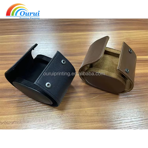 1 to 6 Slots PU Leather Watch <b>Roll</b> Case, Custom Logo Travel Watch Storage <b>Box</b>, Portable Watch Display Organizer for Men, Factory - Product Image 3