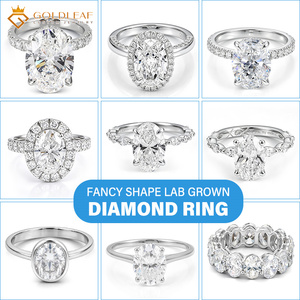 เครื่องประดับ goldleaf 1CT-3CT CVD HPHT Lab <span class=keywords><strong>Diamond</strong></span> 10K 14K 18K แข็งทองหมั้นแหวนแต่งงาน VVS วงรีห้องปฏิบัติการ - Product Image 6