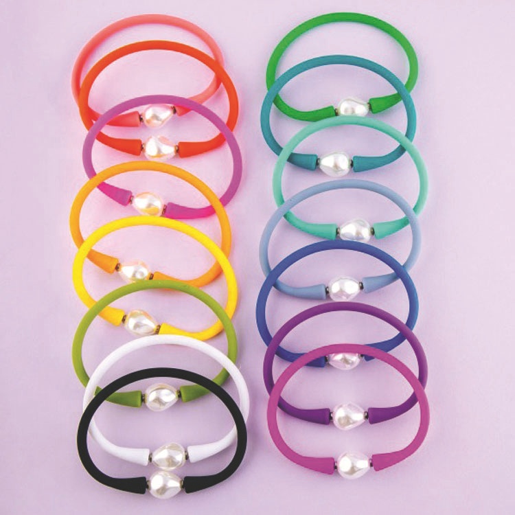 silicone pearl bracelet wholesale