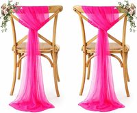 Lot de 10 nœuds de chaise en mousseline pour événements de mariage
