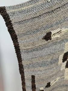 Cardigan décontracté en laine/cachemire fait main, col en V, respirant, avec un coloris terreux, motifs géométriques, logo positionné à l'avant - Product Image 4