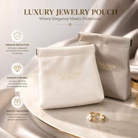 Pochette à bijoux de luxe avec fermoir Kiss Lock, mini porte-monnaie, sac de rangement portable pour bijoux, petit organisateur de voyage pour bagues et boucles d'oreilles, personnalisable