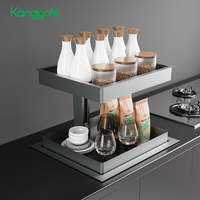 Armoire d'angle de cuisine Kangyale avec panier élévateur automatique pour épices et condiments