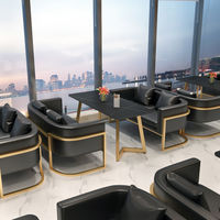 Ensemble de canapés de restaurant modernes en gros, table et chaises de salle à manger commerciales pour café-bar, mobilier de conférence occidental commercial