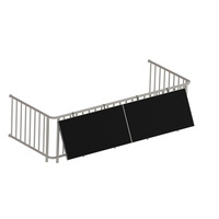 Supports de montage solaire à 2 panneaux pour balcon, système de fixation pour matériaux, inclinaison réglable de 10 à 30 degrés, garantie 15 ans, installation facile