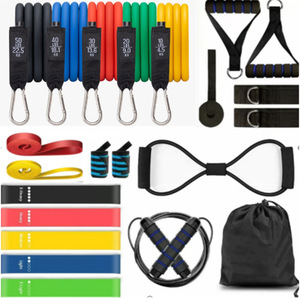 Juego de bandas de resistencia para hombres y mujeres, bandas de ejercicio de alta resistencia, ancla de puerta, tubos de fitness, equipo de ejercicio para el hogar, gimnasio, <span class=keywords><strong>fisio</strong></span> - Product Image 5